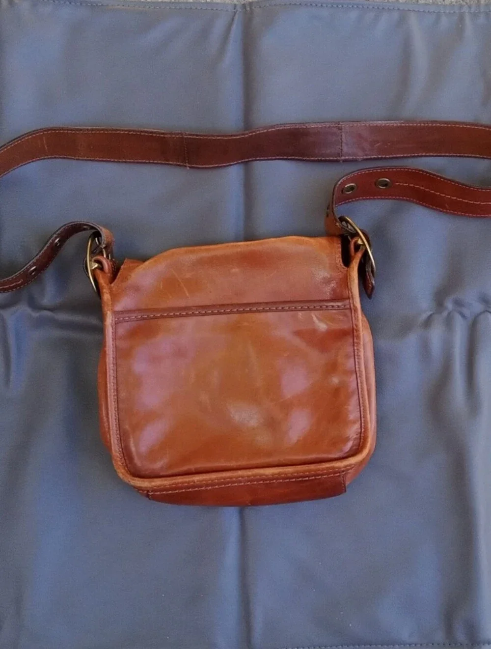 Coach Tan Leather Buckle Shoulder Bag